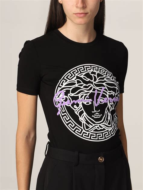 versace collection t shirt women|Versace graphic t shirts.